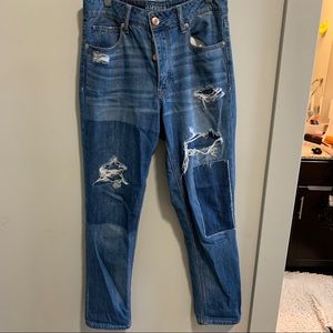 Distressed Mom Jeans